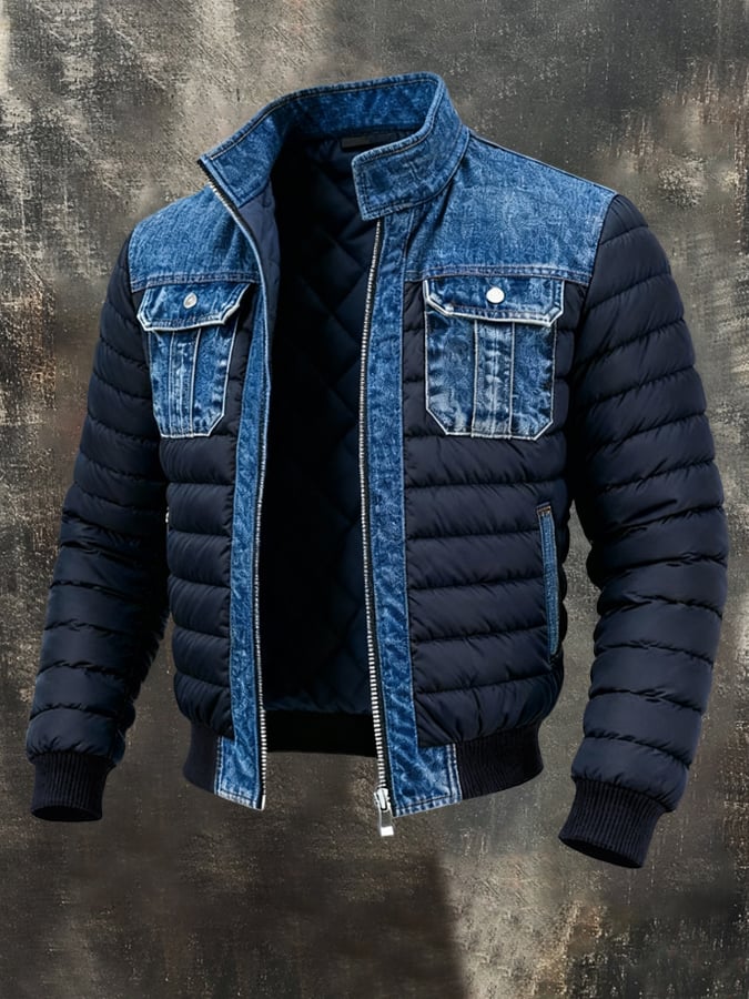 Lorence | Warm Quilted Denim Jacket