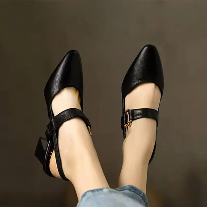 Lydia | Low-Heel Slingback Pumps