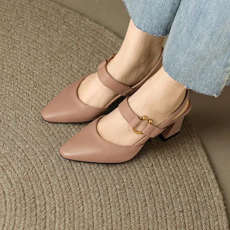 Lydia | Low-Heel Slingback Pumps
