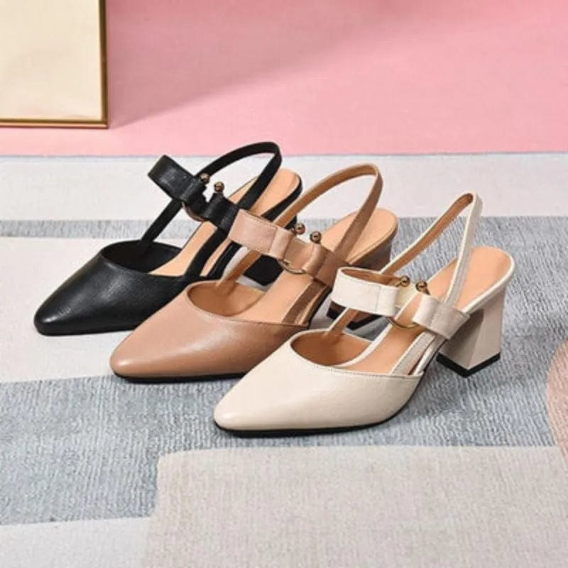 Lydia | Low-Heel Slingback Pumps