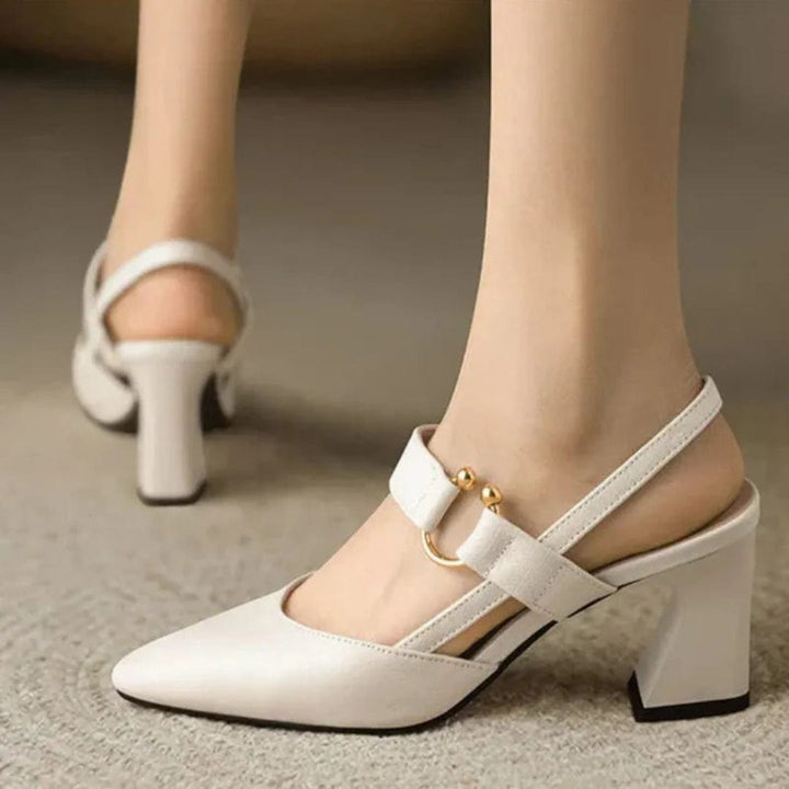 Lydia | Low-Heel Slingback Pumps