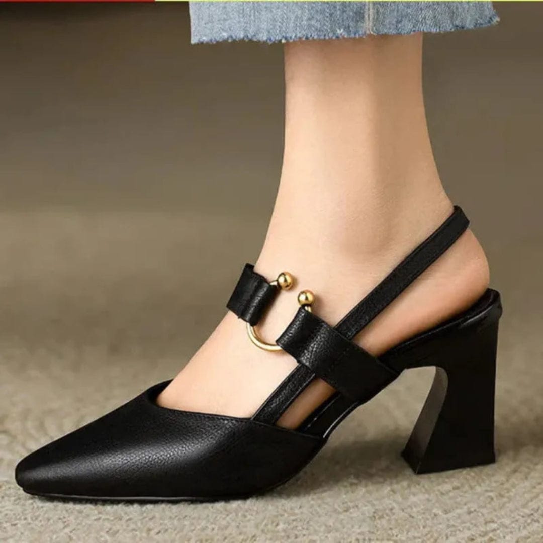 Lydia | Low-Heel Slingback Pumps