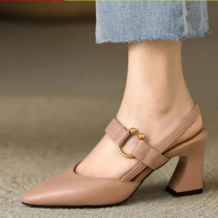 Lydia | Low-Heel Slingback Pumps