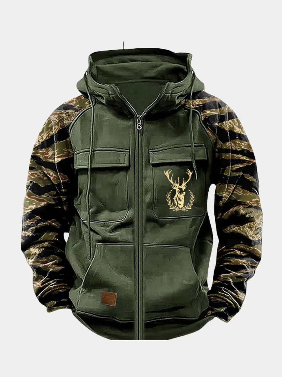 Mack | Clean Multi-Pocket Zip Hoodie