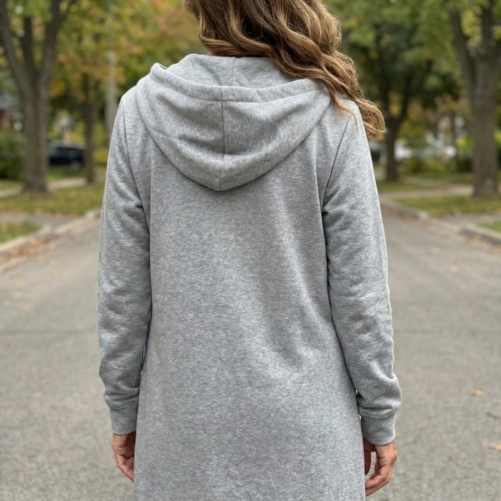 Madelyn | Relaxed Zip-Up Longline Cardigan