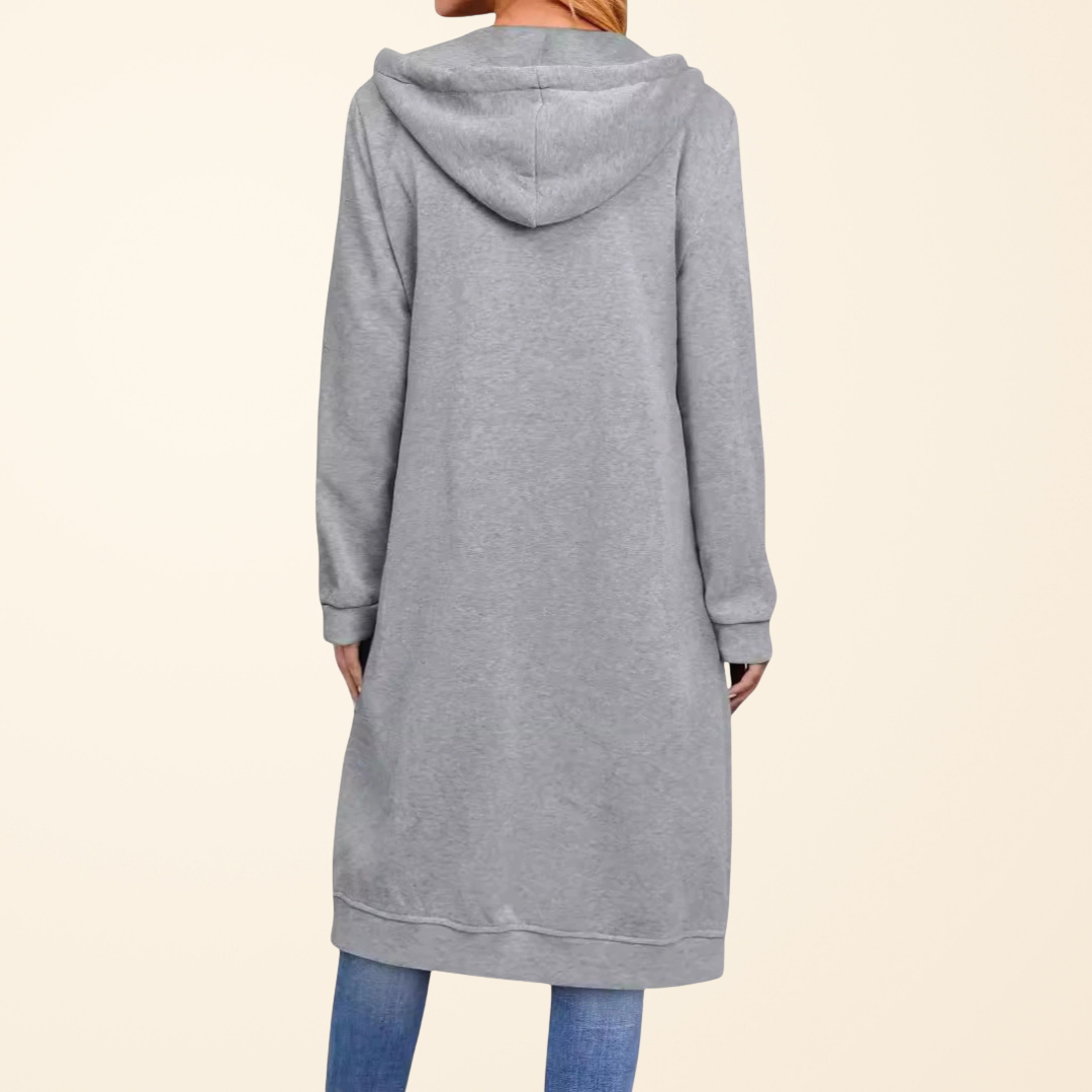 Madelyn | Relaxed Zip-Up Longline Cardigan