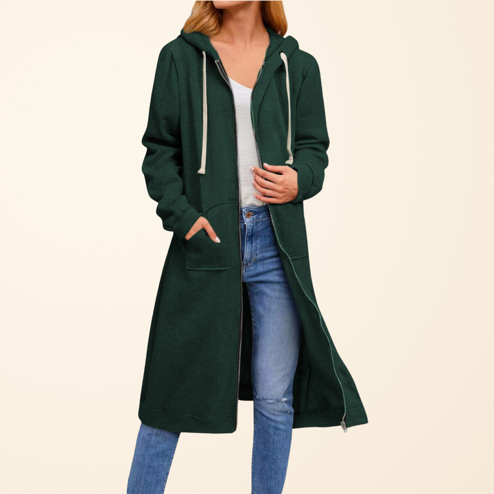 Madelyn | Relaxed Zip-Up Longline Cardigan