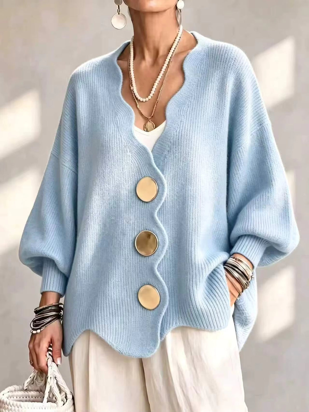 Madison | Loose Button Knit Cardigan