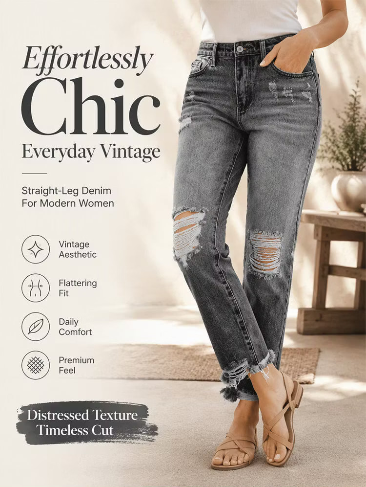 Madison | Distressed Vintage Denim Jeans