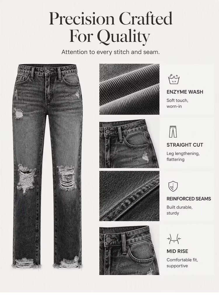 Madison | Distressed Vintage Denim Jeans
