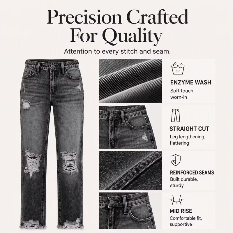 Madison | Distressed Vintage Denim Jeans