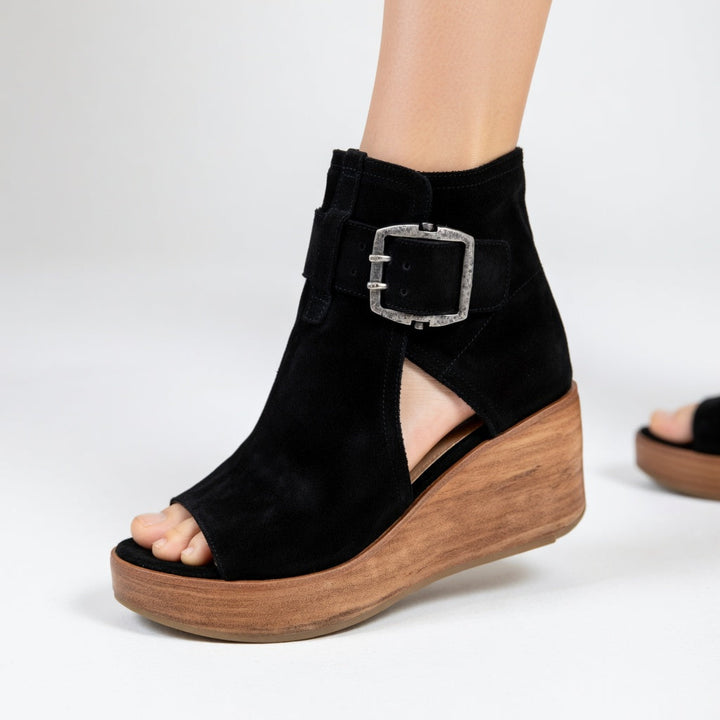 Madonna | Modern Open Wedge Ankle Boots