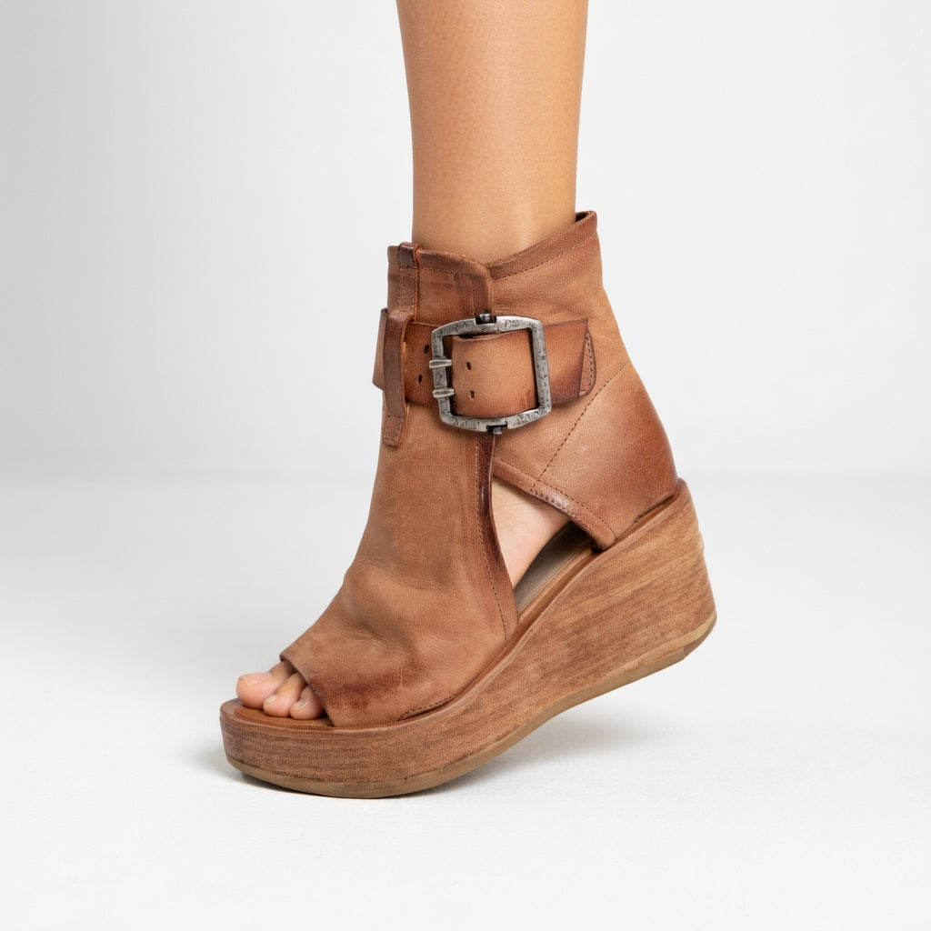 Madonna | Modern Open Wedge Ankle Boots