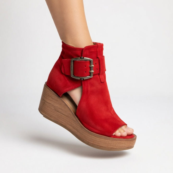 Madonna | Modern Open Wedge Ankle Boots