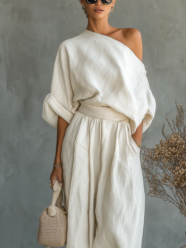 Magali | One-Shoulder Trouser Set