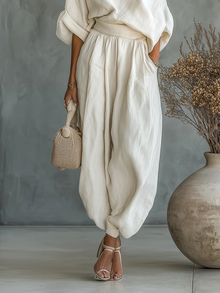 Magali | One-Shoulder Trouser Set