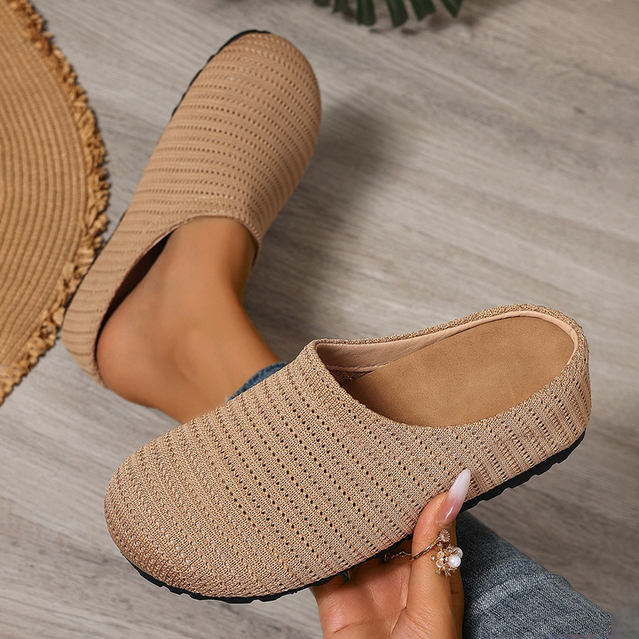 Mallory | Hollow Knit Walking Mules