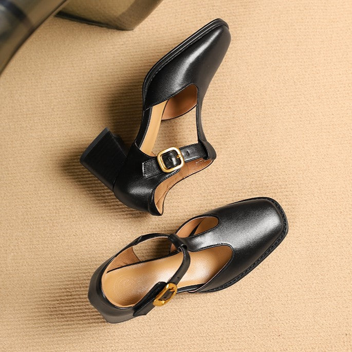 Maricel | T-trap Leather Pumps