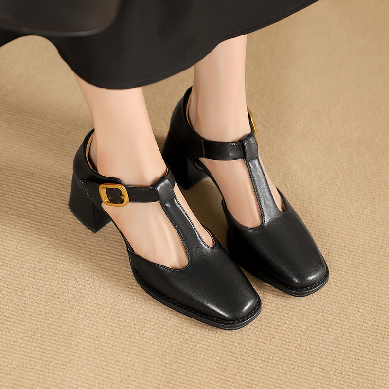 Maricel | T-trap Leather Pumps