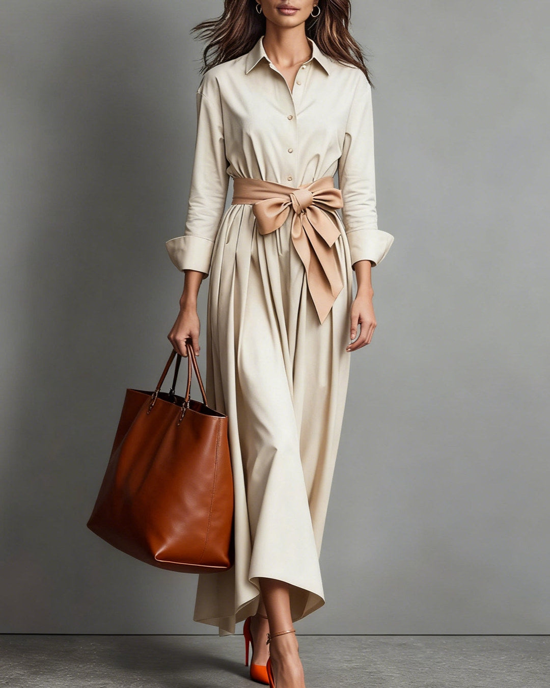 Marisa | Bow-Waist Shirt Dress