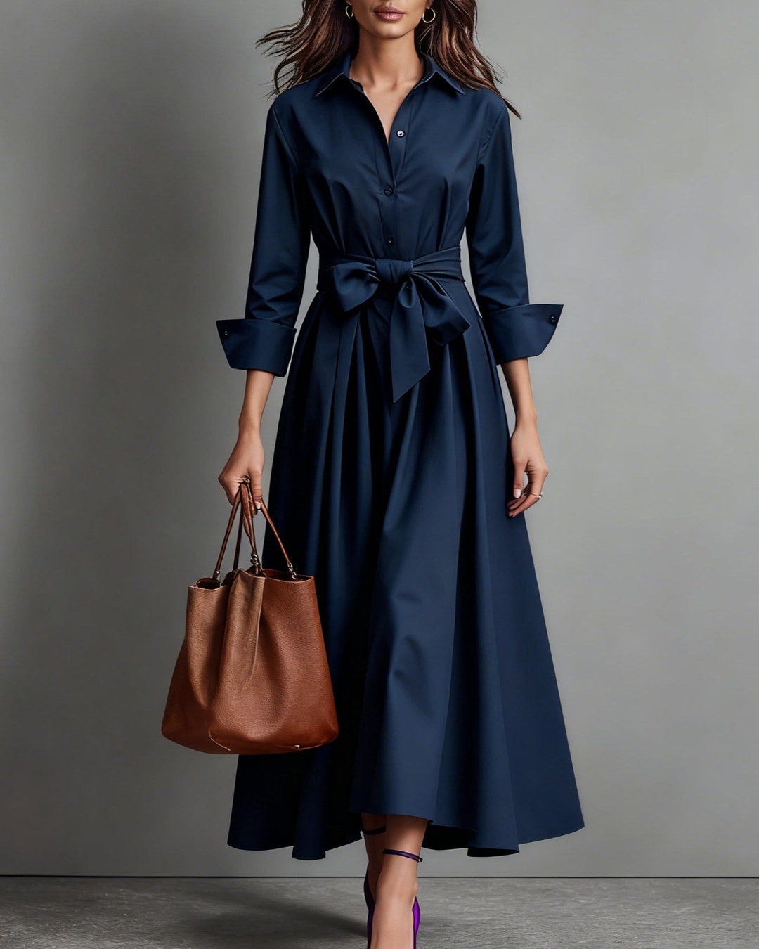 Marisa | Bow-Waist Shirt Dress