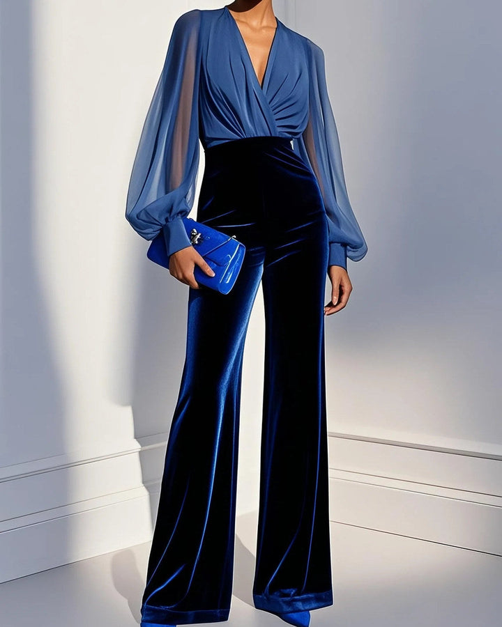 Matilde | Velvet V-Neck Jumpsuit