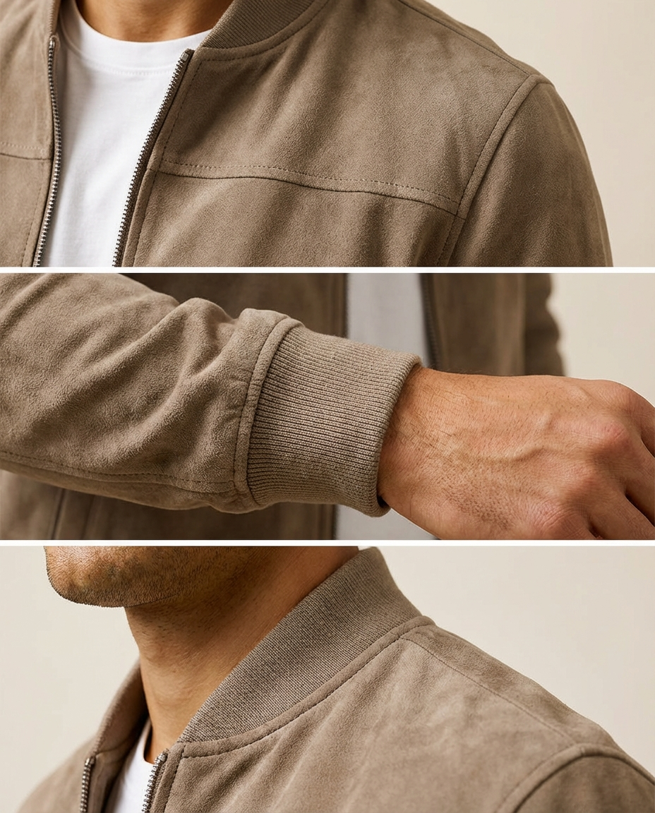 Mico | Suede Bomber Jacket