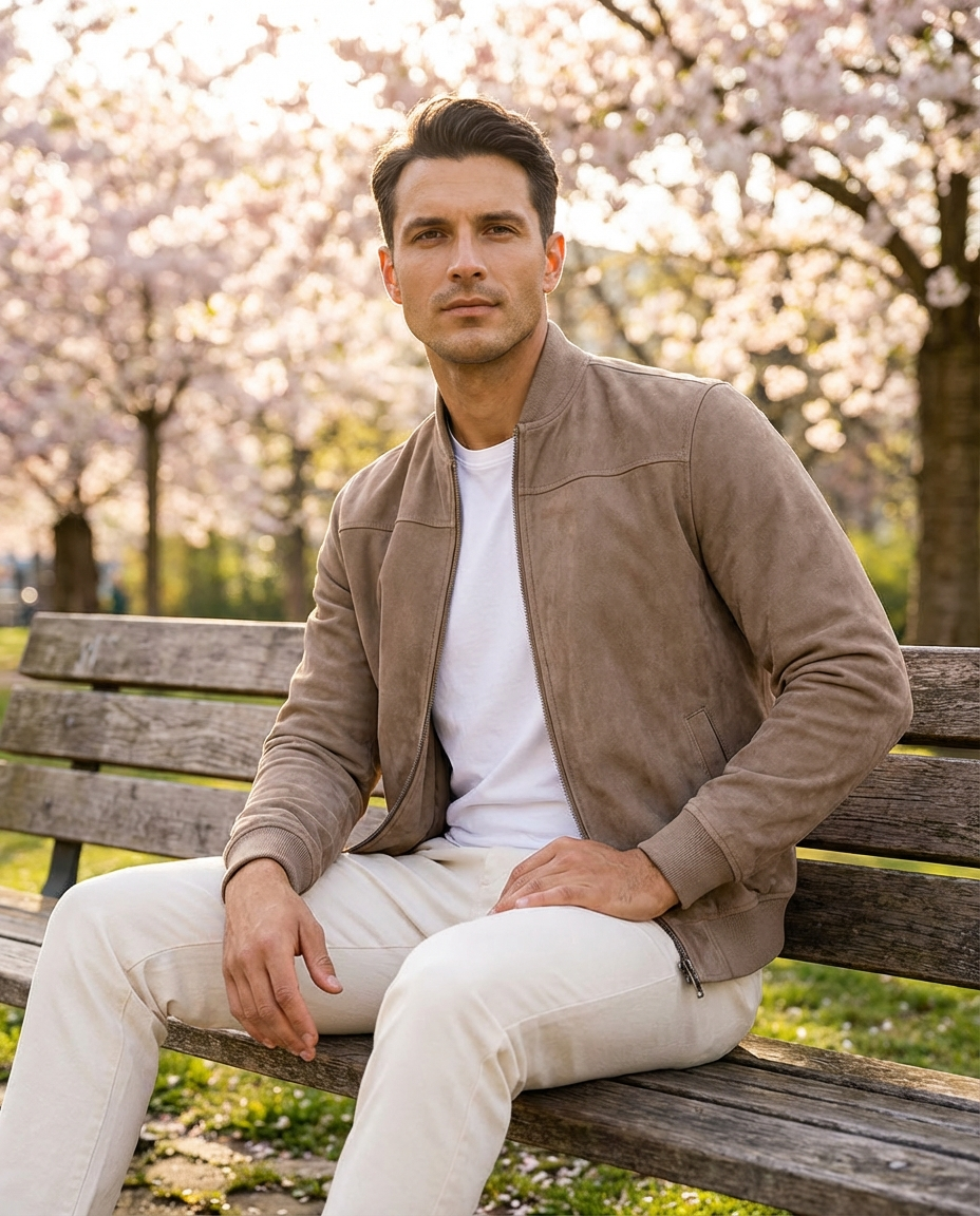 Mico | Suede Bomber Jacket