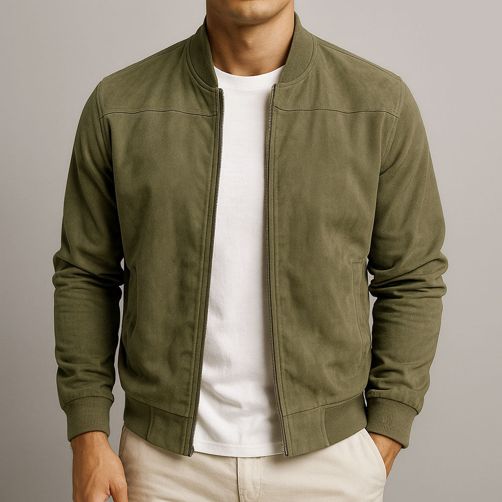 Mico | Suede Bomber Jacket