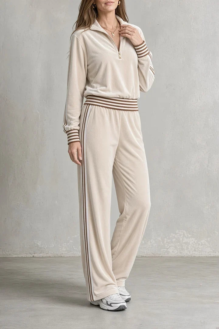 Mila | Velvet Half-Zip Set