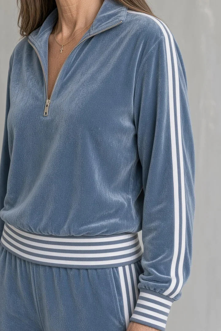 Mila | Velvet Half-Zip Set