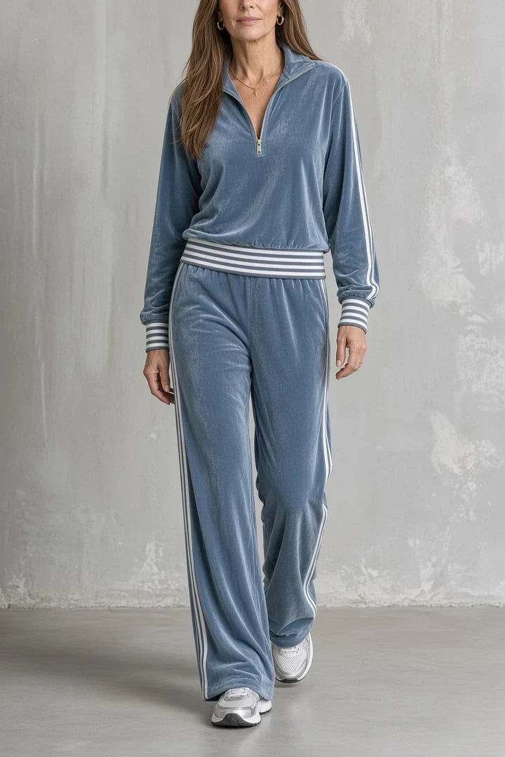 Mila | Velvet Half-Zip Set