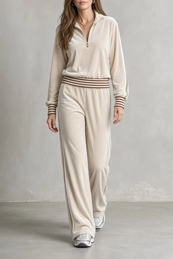 Mila | Velvet Half-Zip Set