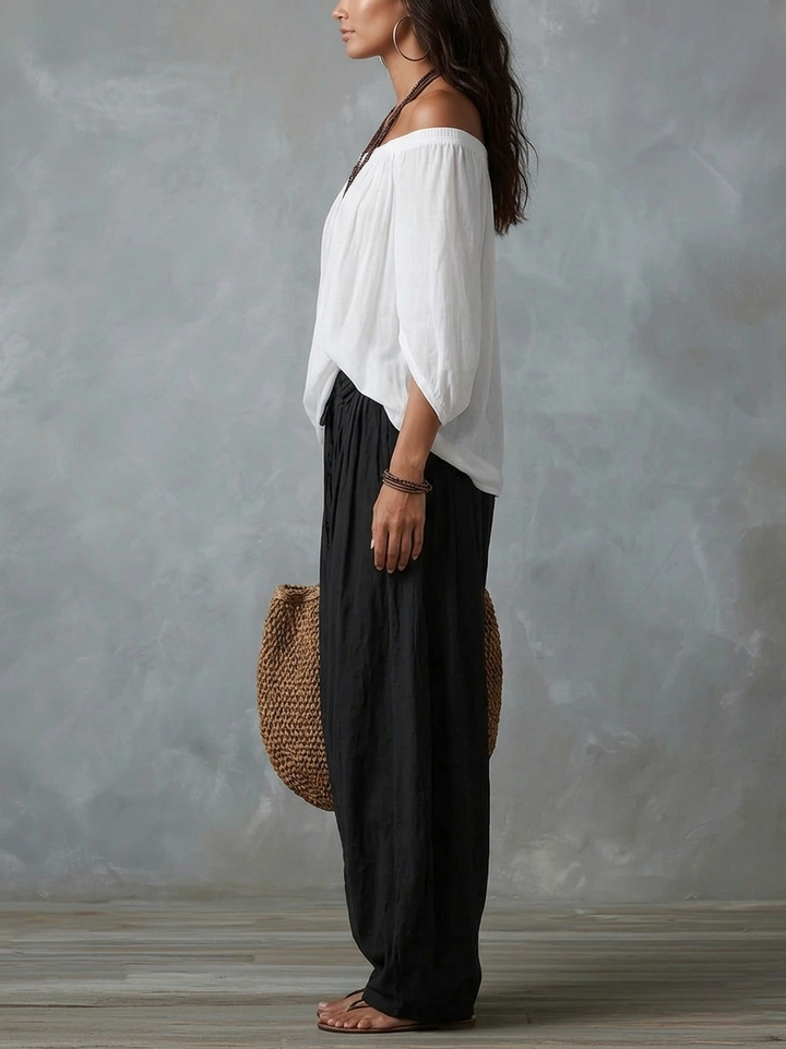 Morgane | Off-Shoulder Trouser Set
