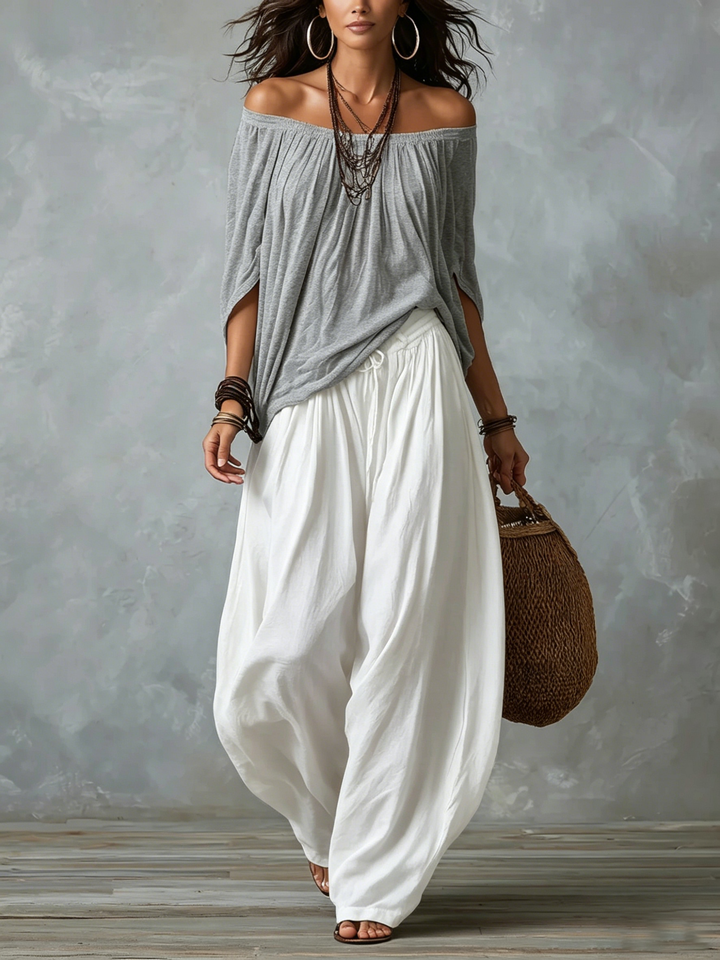 Morgane | Off-Shoulder Trouser Set