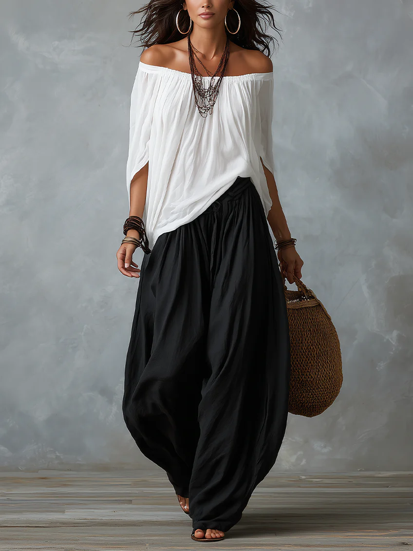 Morgane | Off-Shoulder Trouser Set
