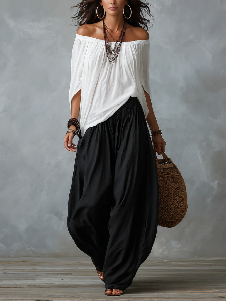 Morgane | Off-Shoulder Trouser Set