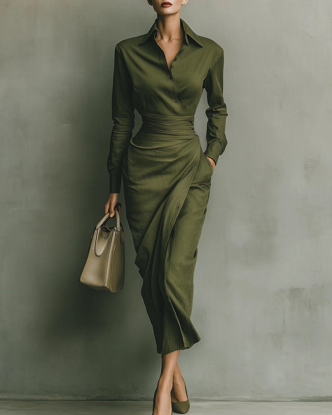 Natalia | Wrap Shirt Dress