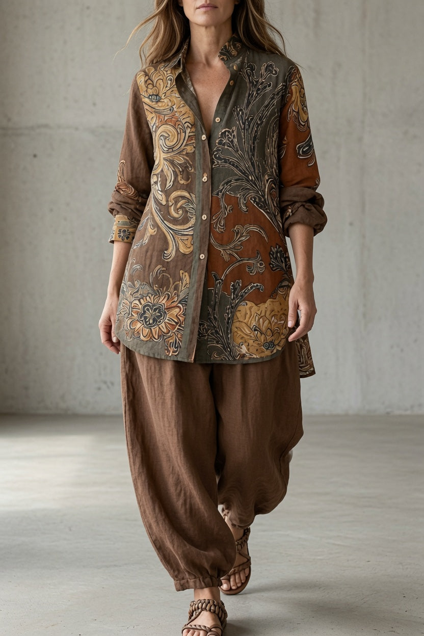 Natalie | Printed Shirt & Trouser Set