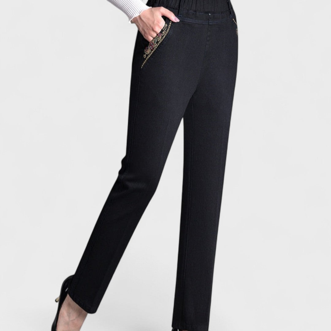 Nerisa | Jeans with Side Pockets and Elastic Waist