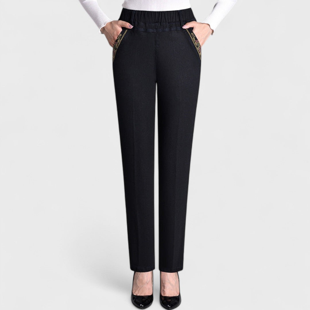 Nerisa | Jeans with Side Pockets and Elastic Waist