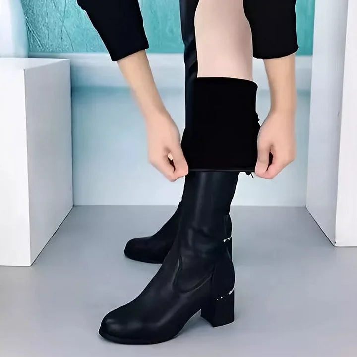 Nikka | Over-the-Knee Warm Stretch Boots