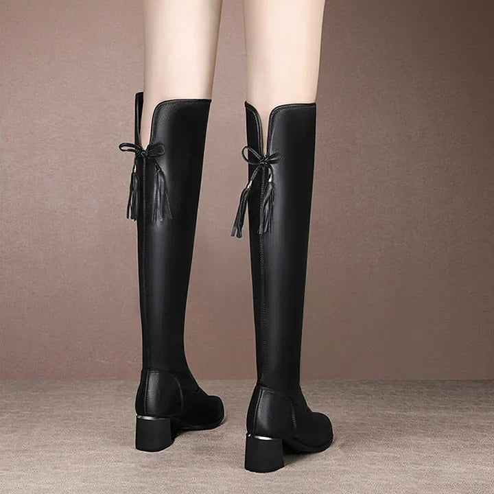 Nikka | Over-the-Knee Warm Stretch Boots