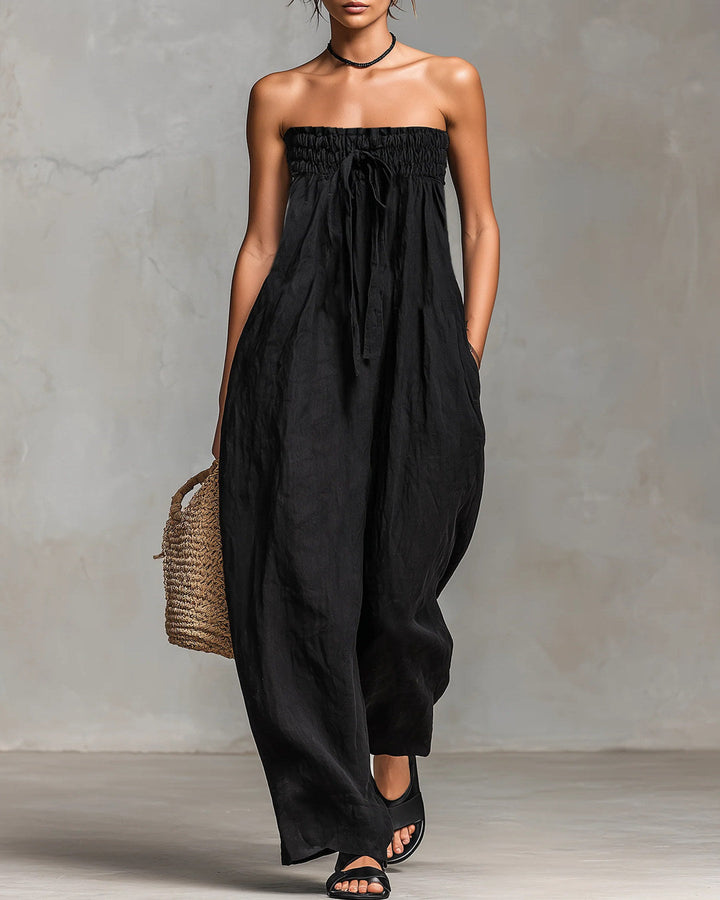 Nina | Smocked Bandeau Jumpsuit