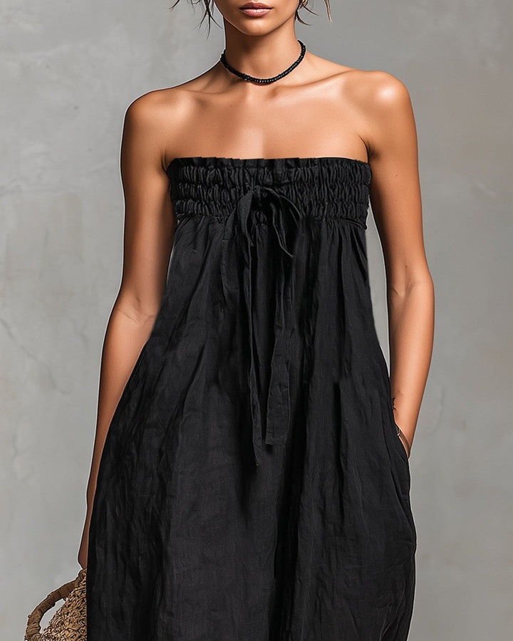 Nina | Smocked Bandeau Jumpsuit