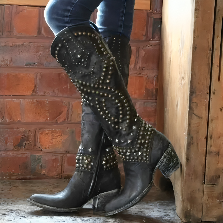 Orena | Pointed Knee-High Boots