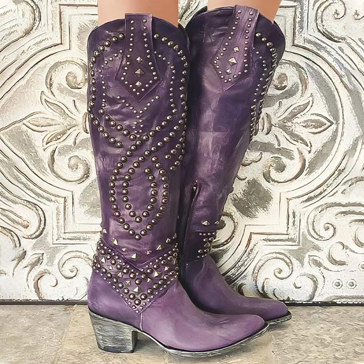 Orena | Pointed Knee-High Boots