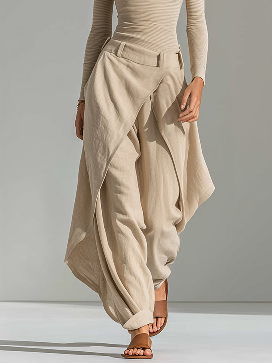 Orsola | Boat-Neck Top & Layered Pants Set