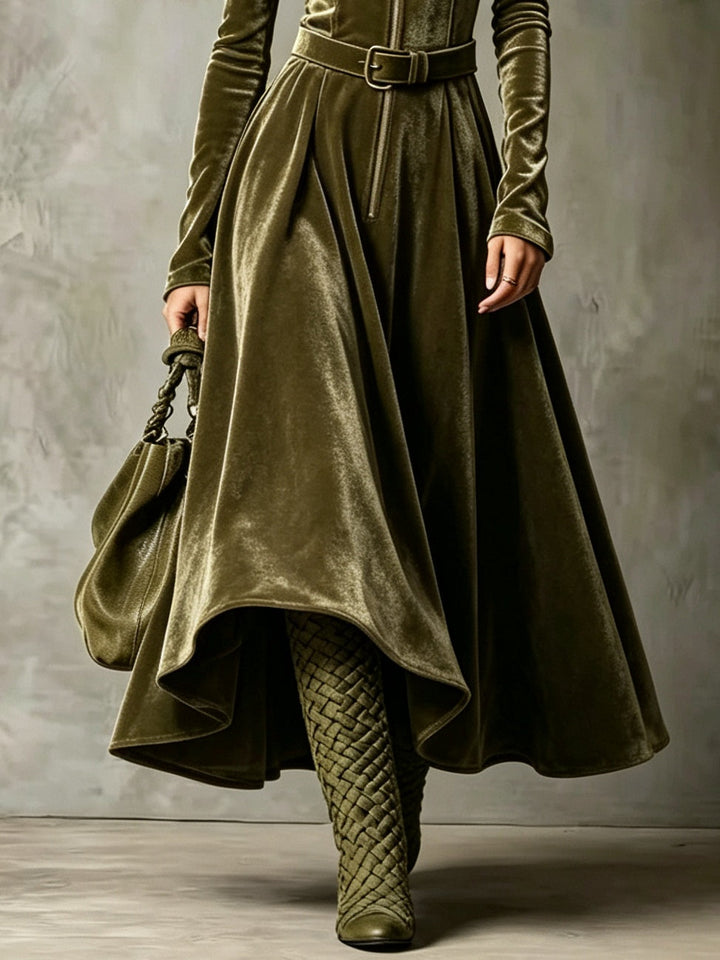 Raffaella | Vintage Zip-Front Maxi Dress