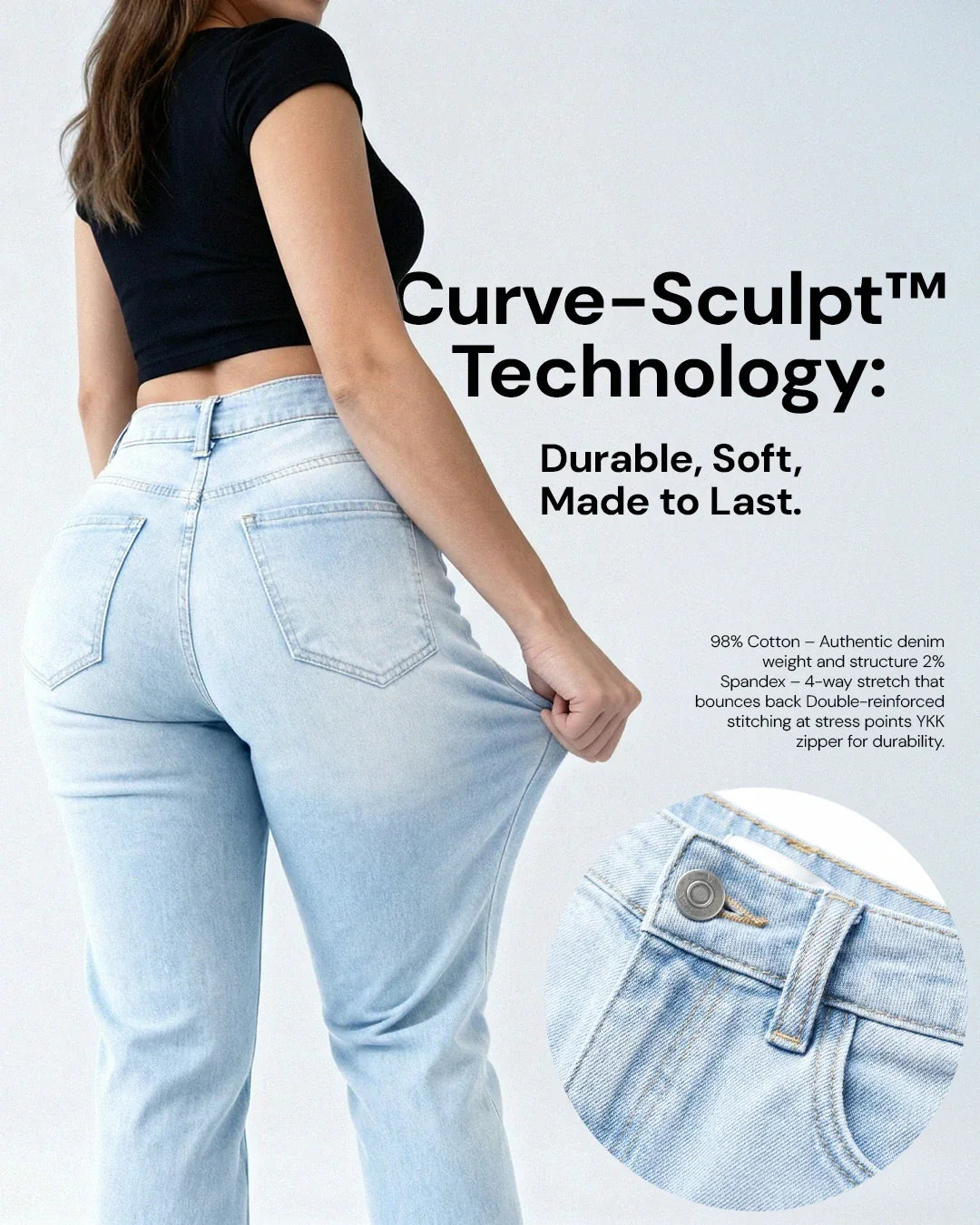 Remerie | Mid Rise BBL Wide Leg Jeans